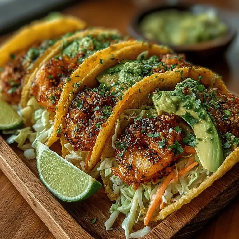 Würzige Garnelen-Tacos mit cremigem Krautsalat