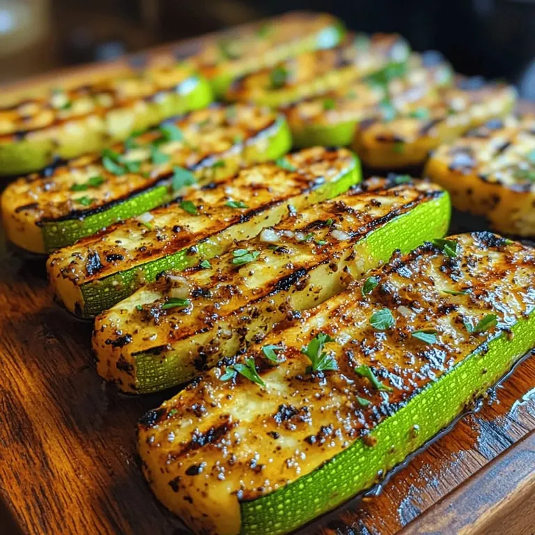 Würzige Knoblauch-Kräuter-Zucchini vom Grill