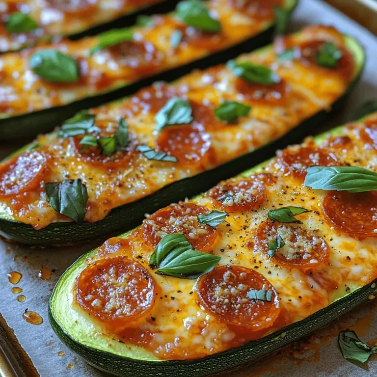 Würzige Low-Carb Zucchini-Pizza-Boote: Ein geschmackvolles und gesundes Highlight