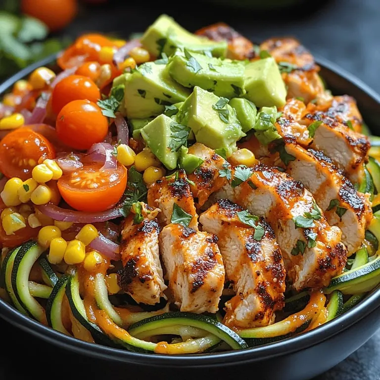 Würzige Taco-Hähnchen-Zoodle-Schalen: Eine köstlich gesunde Alternative zu herkömmlichen Tacos