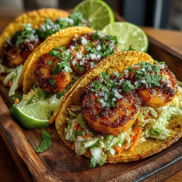 Würzige Zitrus-Garnelen-Tacos mit knusprigem Krautsalat