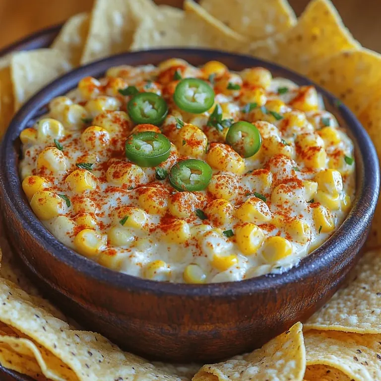 Würziger cremiger Jalapeño-Mais-Dip