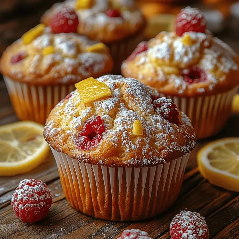 Zitronen-Himbeer-Glücksmuffins