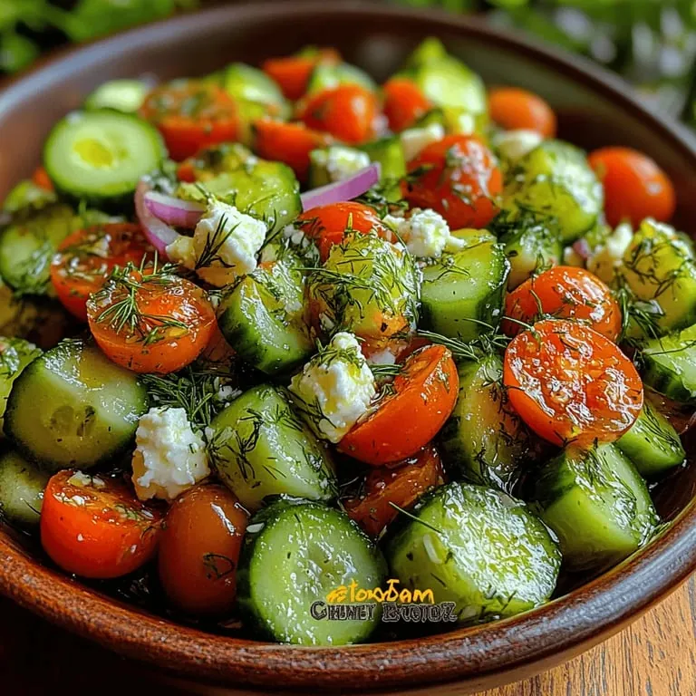 Zitronig-frischer Gurken‑Feta‑Salat: Ein erfrischender Genuss