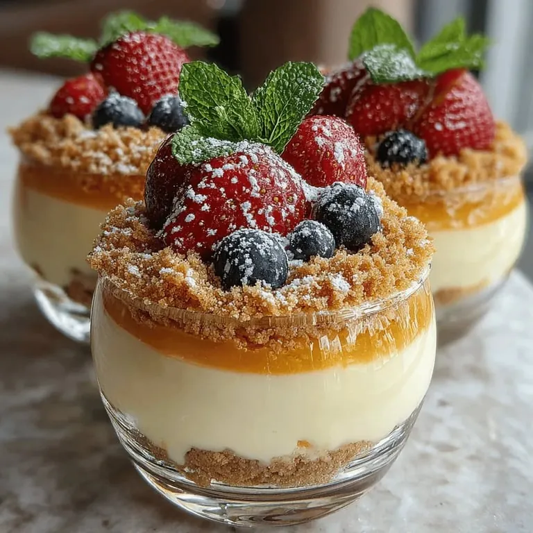Zitronige cremige Parfaits